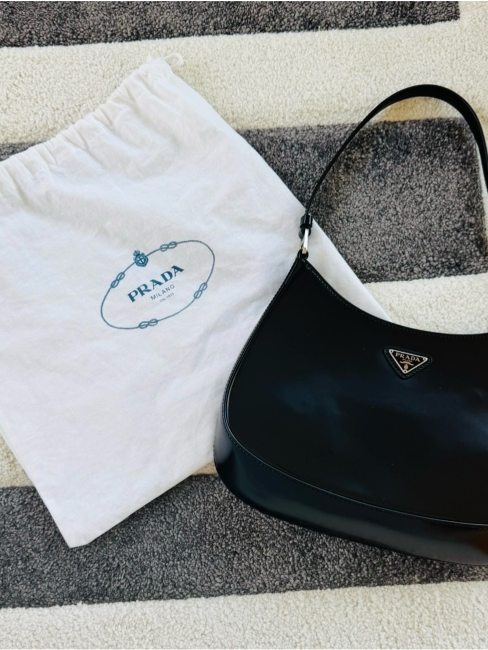 Prada Cleo Brushed Leather Shoulder Bag - Picture 7 of 14